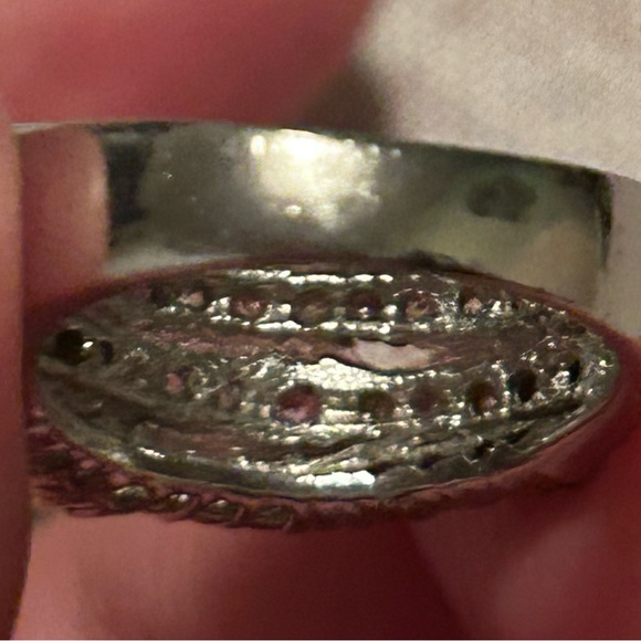 Beautiful sterling silver ring with pink n purple stones not sure if it’s real💎 - Picture 11 of 14